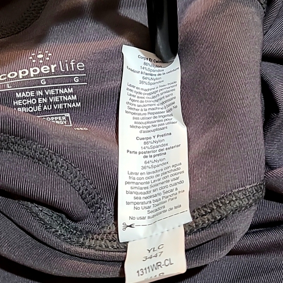 Copperlife Women's workout shorts, back support, slate gray, Large - Picture 8 of 8